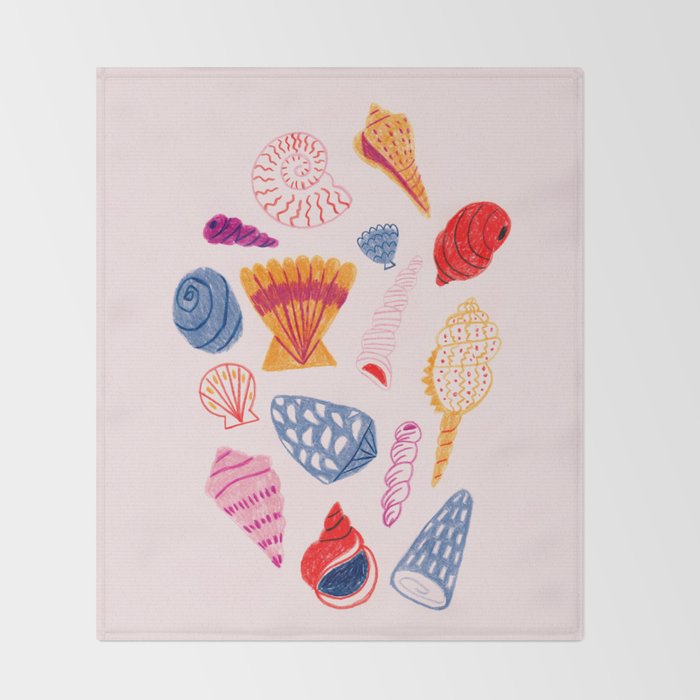 Tropical Seashells Throw Blanket Gallery Image 2