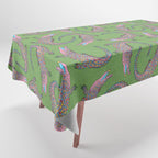 Crocodiles (Textured Green and Pink) Tablecloth Gallery Image 1