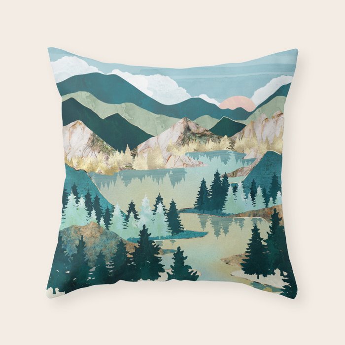 Winter Sun Throw Pillow Gallery Image 1