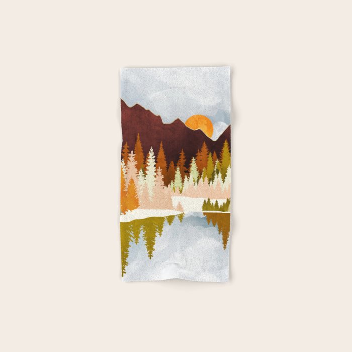 Winter Lake Forest Bath Towel Gallery Image 1