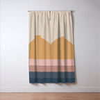 Minimal Retro Sunset - Earthy Neutral Window Curtain Gallery Image 3