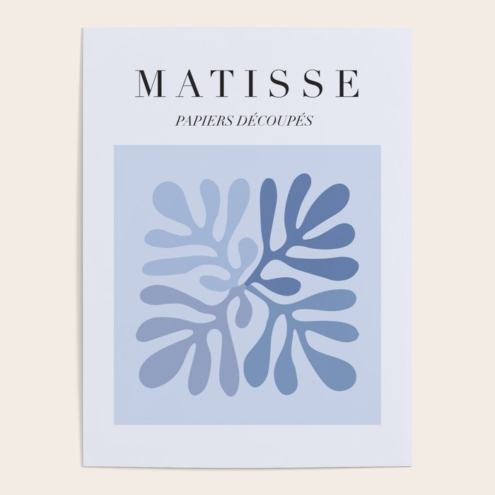 Blue Matisse Exhibition Poster - Light Blue Henri Matisse Cut Outs Vintage Poster Matisse Poster Gallery Image 4