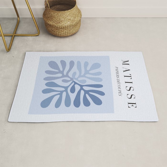 Blue Matisse Exhibition Poster - Light Blue Henri Matisse Cut Outs Vintage Poster Matisse Rug Gallery Image 1