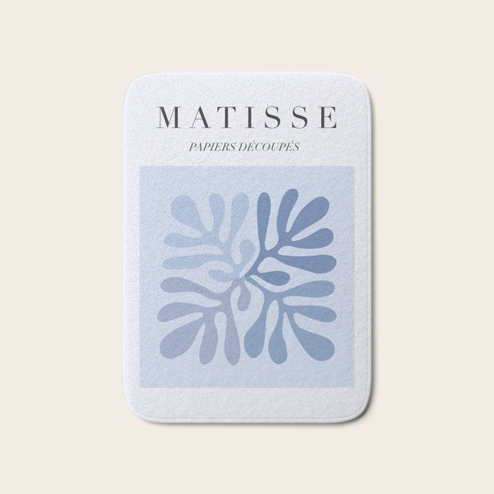 Blue Matisse Exhibition Poster - Light Blue Henri Matisse Cut Outs Vintage Poster Matisse Bath Mat Gallery Image 1
