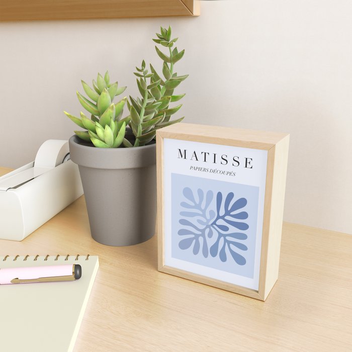 Blue Matisse Exhibition Poster - Light Blue Henri Matisse Cut Outs Vintage Poster Matisse Mini Art Print Gallery Image 2
