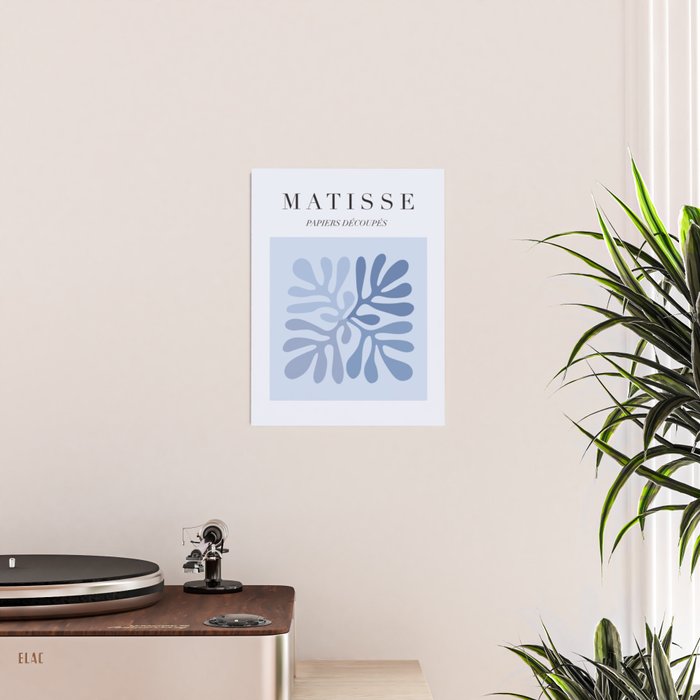 Blue Matisse Exhibition Poster - Light Blue Henri Matisse Cut Outs Vintage Poster Matisse Poster Gallery Image 2