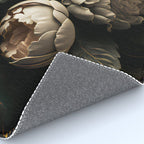 Victorian Cameo and Dark Floral Print Rug Gallery Image 4