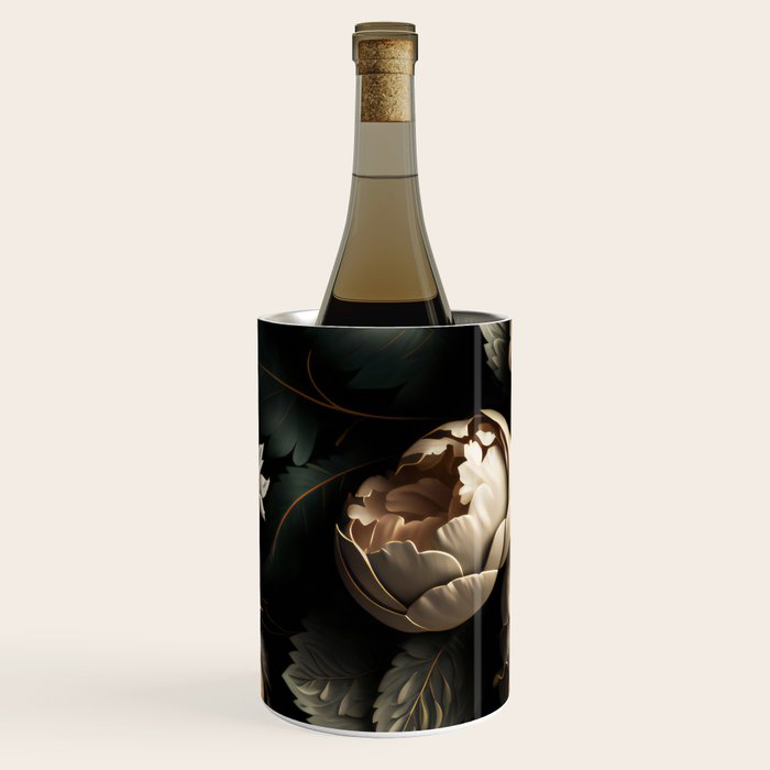 Victorian Cameo and Dark Floral Print Wine Chiller Gallery Image 2