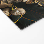 Victorian Cameo and Dark Floral Print Welcome Mat Gallery Image 2