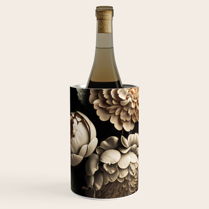 Victorian Cameo and Dark Floral Print Wine Chiller Gallery Image 1