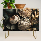 Victorian Cameo and Dark Floral Print Credenza Gallery Image 1