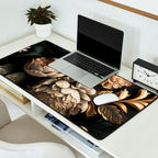 Victorian Cameo and Dark Floral Print Desk Mat Gallery Image 2