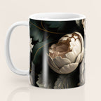 Victorian Cameo and Dark Floral Print Coffee Mug Gallery Image 3