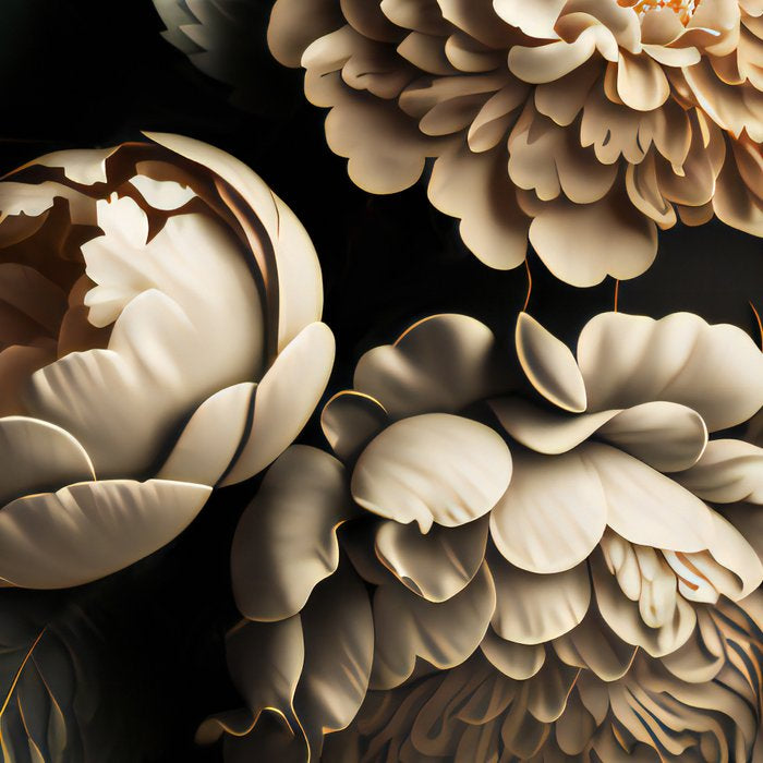 Victorian Cameo and Dark Floral Print Coffee Mug Gallery Image 2