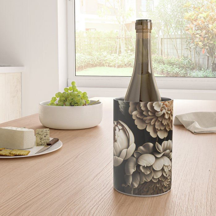 Victorian Cameo and Dark Floral Print Wine Chiller Gallery Image 4