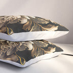 Victorian Cameo and Dark Floral Print Pillow Sham Gallery Image 3