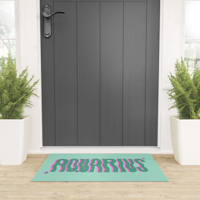 Wavy Aquarius Welcome Mat Gallery Image 3