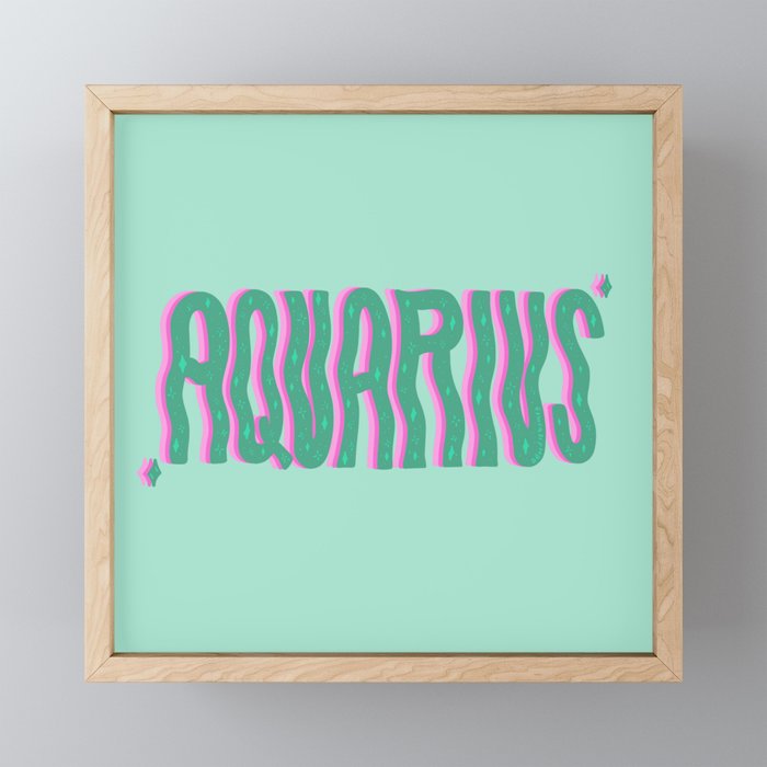 Wavy Aquarius Mini Art Print Gallery Image 1
