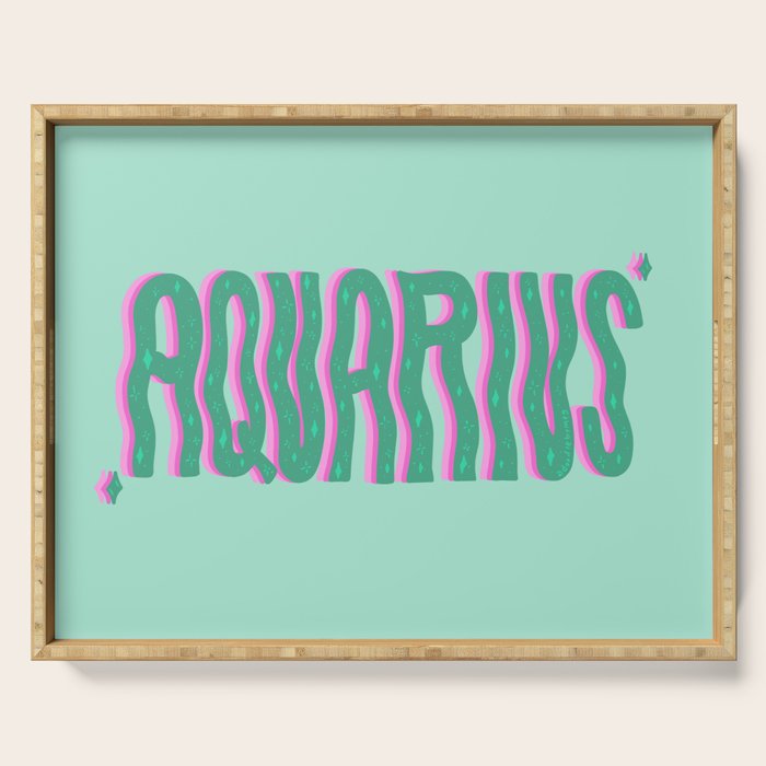 Wavy Aquarius Serving Tray Gallery Image 1