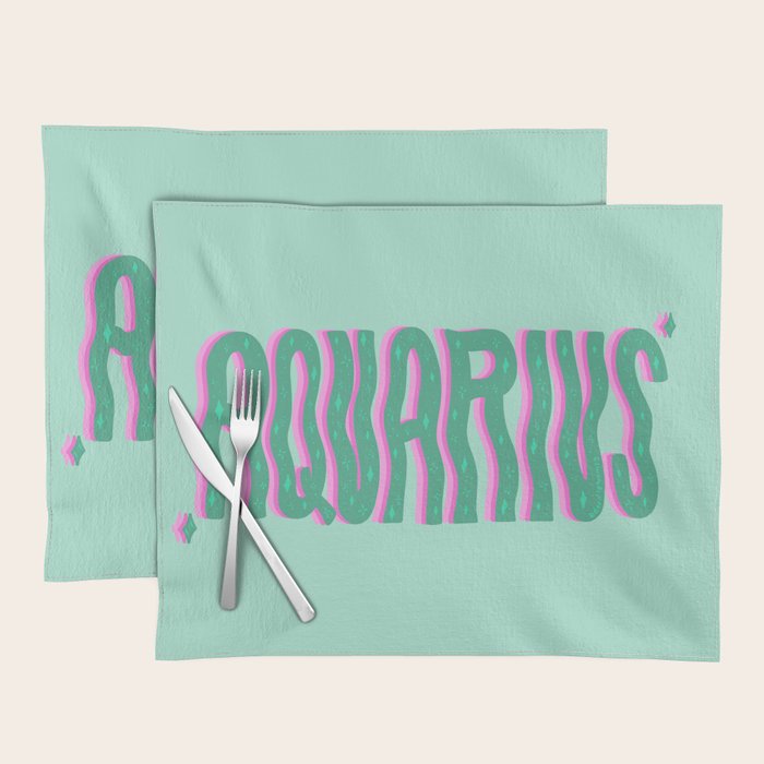 Wavy Aquarius Placemat Gallery Image 1