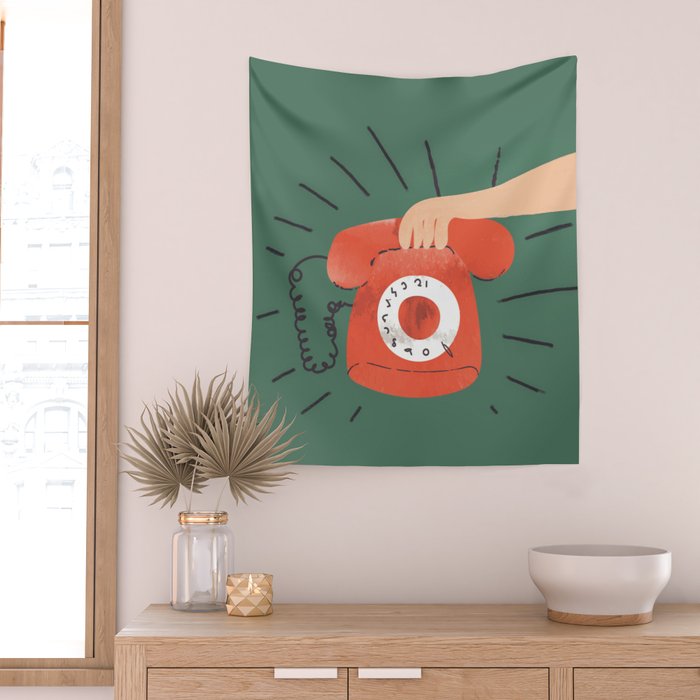 Call me Wall Tapestry Gallery Image 2