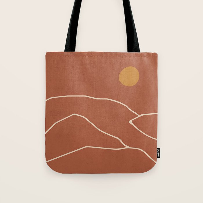 Minimal Abstract Art Landscape 2 Tote Bag Gallery Image 1