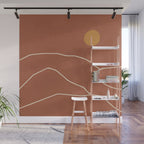 Minimal Abstract Art Landscape 2 Wall Mural Gallery Image 1