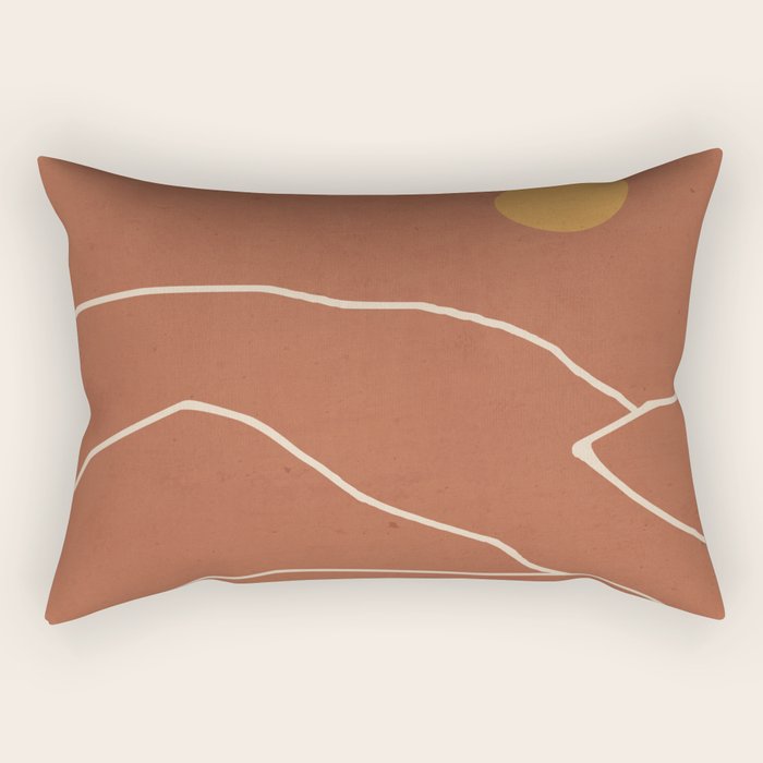 Minimal Abstract Art Landscape 2 Rectangular Pillow Gallery Image 2