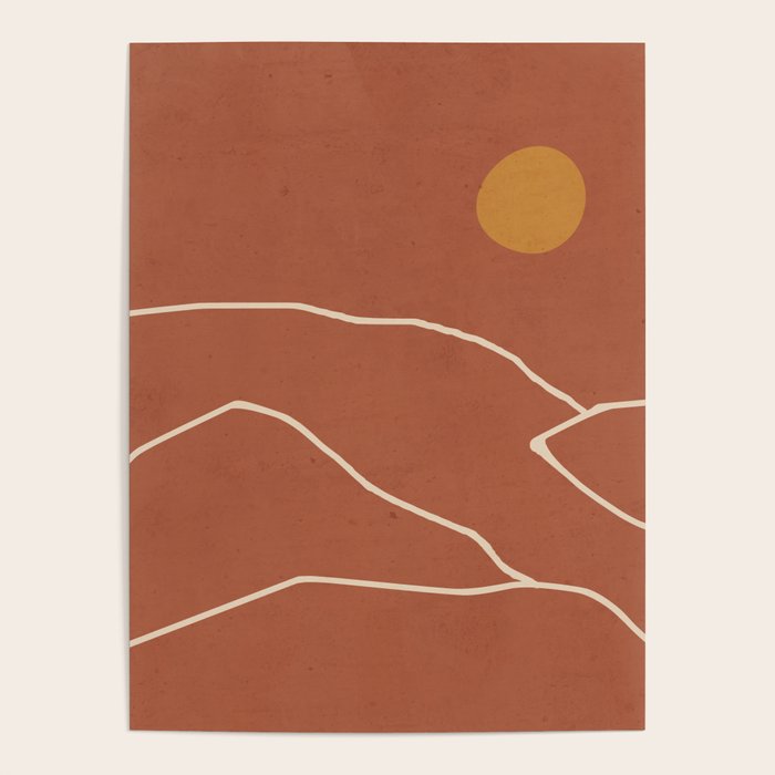 Minimal Abstract Art Landscape 2 Poster Gallery Image 1