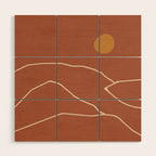 Minimal Abstract Art Landscape 2 Wood Wall Art Gallery Image 1