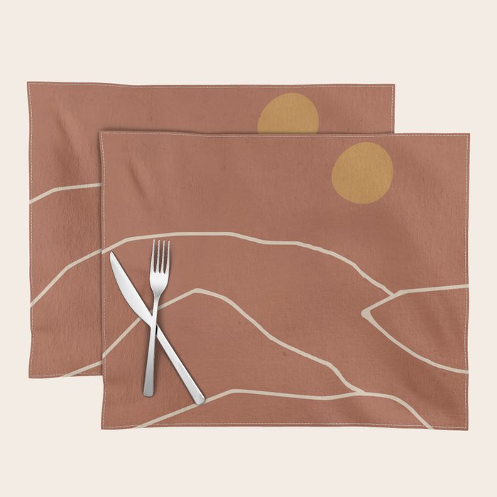 Minimal Abstract Art Landscape 2 Placemat Gallery Image 1