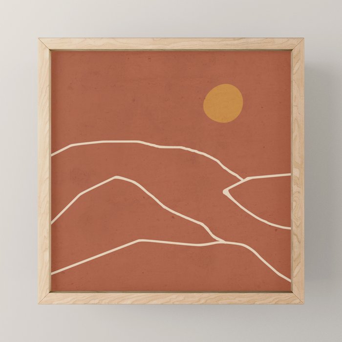 Minimal Abstract Art Landscape 2 Mini Art Print Gallery Image 1