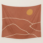 Minimal Abstract Art Landscape 2 Wall Tapestry Gallery Image 4