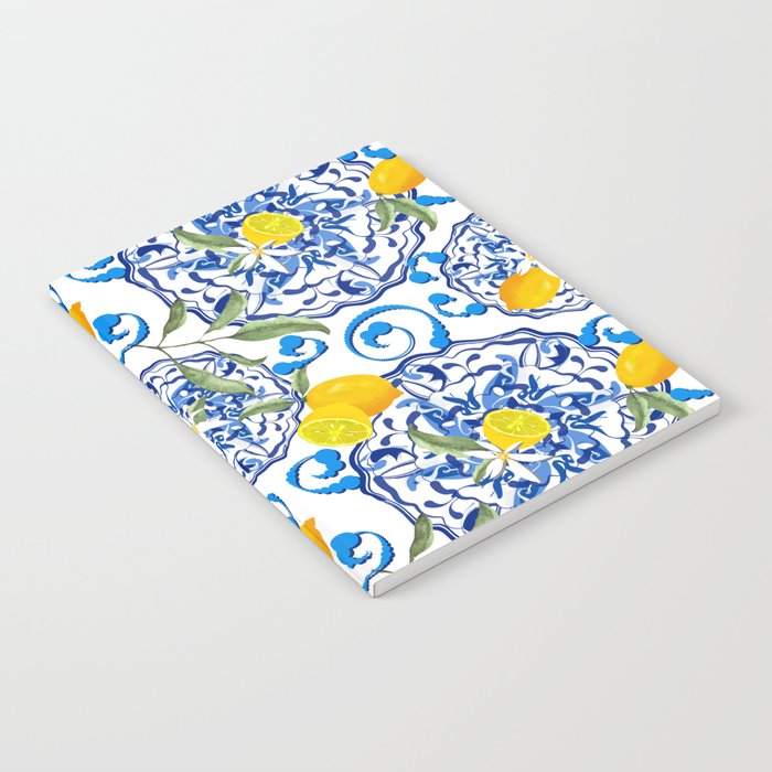 Summer,citrus,Mediterranean style,lemon fruit,simple pattern  Notebook Gallery Image 2