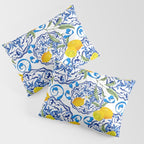 Summer,citrus,Mediterranean style,lemon fruit,simple pattern  Pillow Sham Gallery Image 3