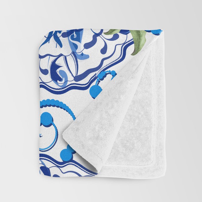 Summer,citrus,Mediterranean style,lemon fruit,simple pattern  Throw Blanket Gallery Image 3