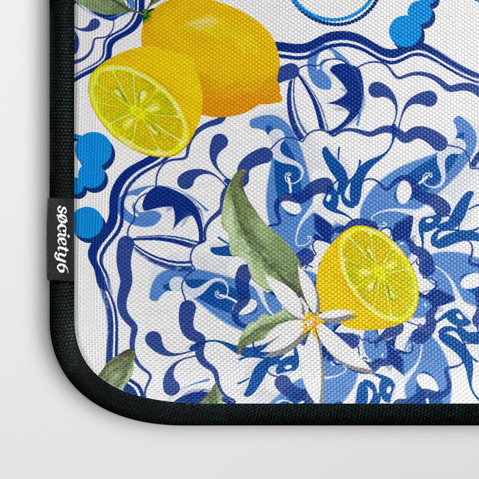 Summer,citrus,Mediterranean style,lemon fruit,simple pattern  Laptop Sleeve Gallery Image 3