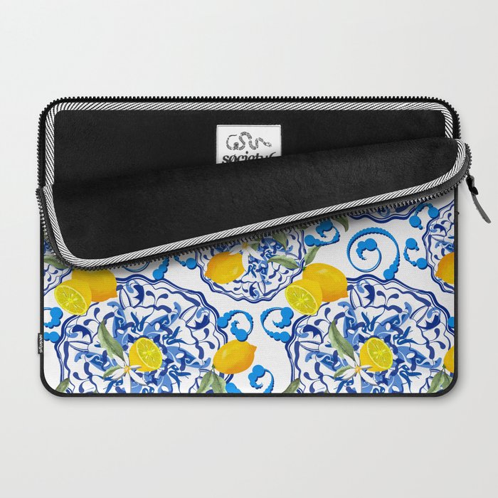 Summer,citrus,Mediterranean style,lemon fruit,simple pattern  Laptop Sleeve Gallery Image 2