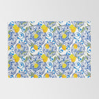 Summer,citrus,Mediterranean style,lemon fruit,simple pattern  Rug Gallery Image 2
