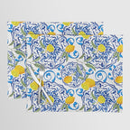 Summer,citrus,Mediterranean style,lemon fruit,simple pattern  Placemat Gallery Image 1