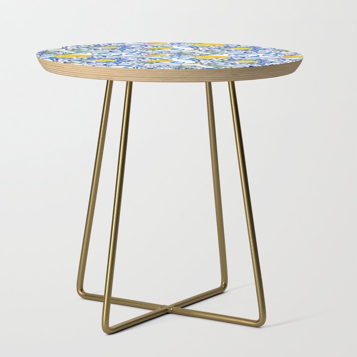 Summer,citrus,Mediterranean style,lemon fruit,simple pattern  Side Table Gallery Image 1