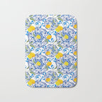 Summer,citrus,Mediterranean style,lemon fruit,simple pattern  Bath Mat Gallery Image 1