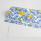 Summer,citrus,Mediterranean style,lemon fruit,simple pattern  Wrapping Paper Gallery Image 2