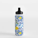 Summer,citrus,Mediterranean style,lemon fruit,simple pattern  Water Bottle Gallery Image 2