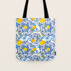 Summer,citrus,Mediterranean style,lemon fruit,simple pattern  Tote Bag Gallery Image 1