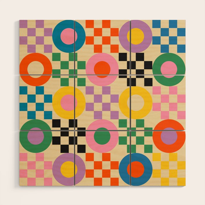 Lucky Checkerboard Wood Wall Art Gallery Image 1