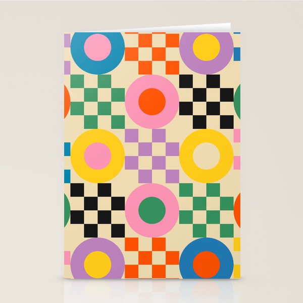 Lucky Checkerboard Stationery Card Gallery Image 2