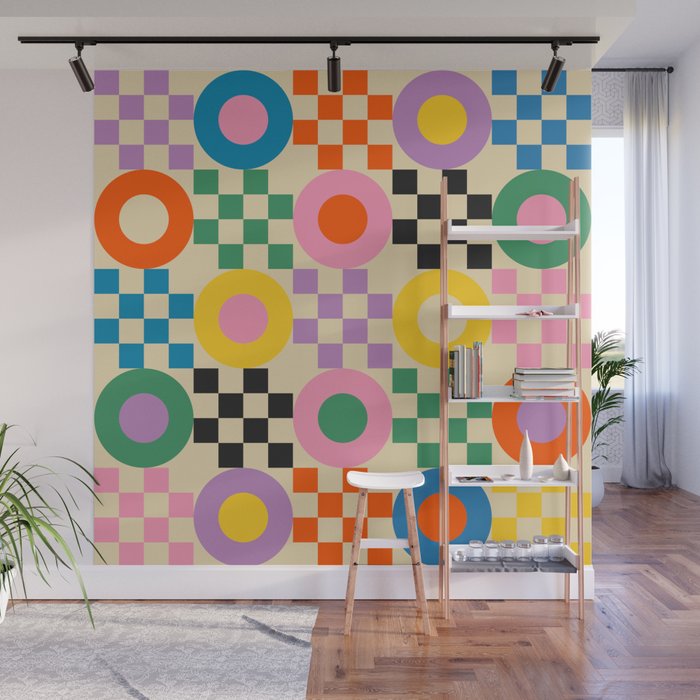Lucky Checkerboard Wall Mural Gallery Image 1