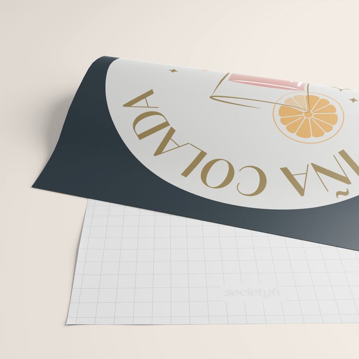 Pina Colada Cocktail Zodiac Sign Wrapping Paper Gallery Image 2