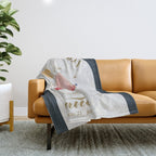 Pina Colada Cocktail Zodiac Sign Throw Blanket Gallery Image 1